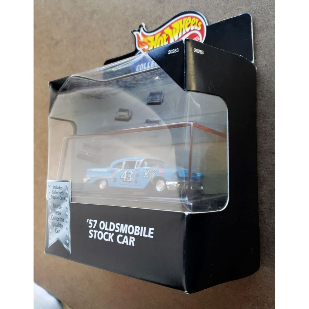 1999 Hot Wheels Cool Collectibles 1957 OLDSMOBILE STOCK CAR Blue Limited Edition - Picture 6 of 12